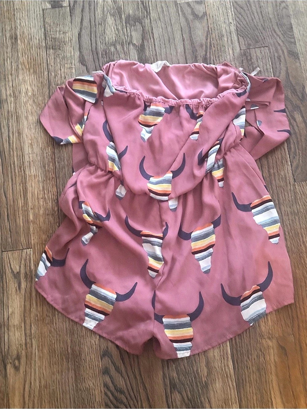 Peach love Animal Print Casual romper in Pink Like New